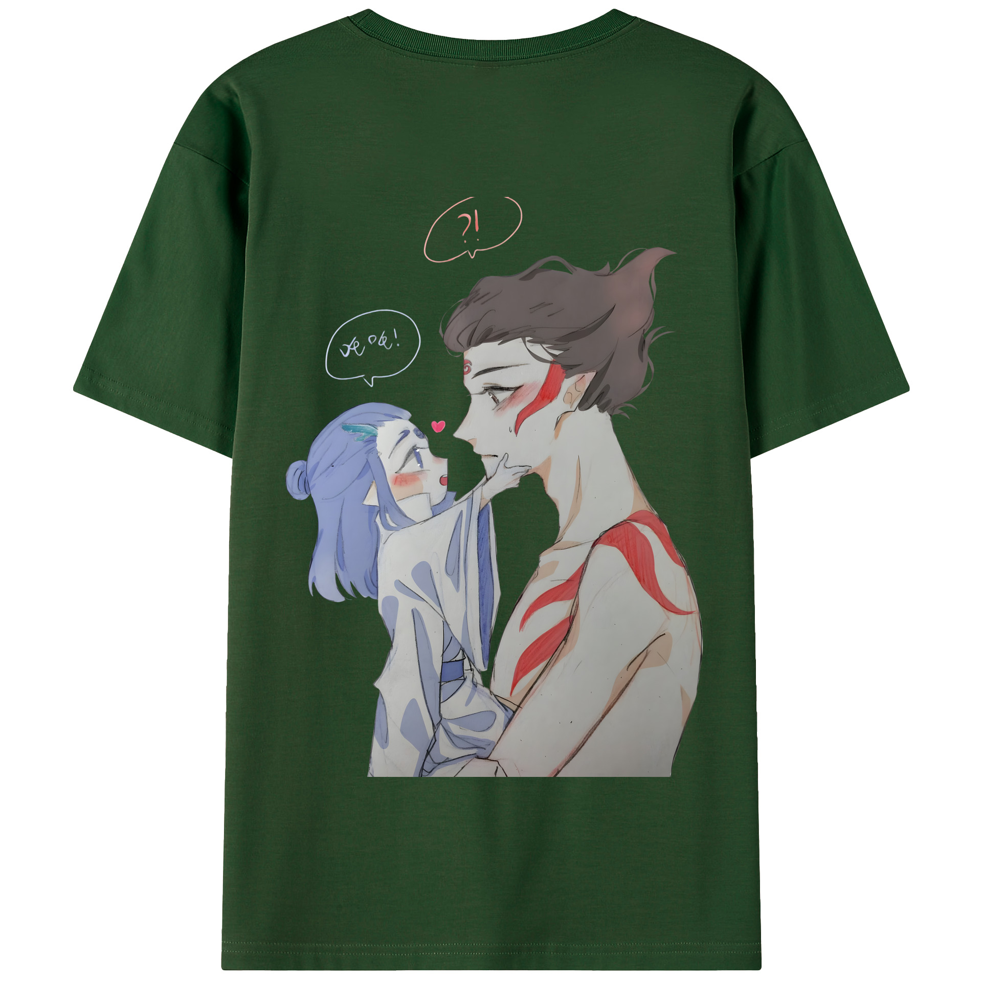 （画像用） Ne Zha 2 ナタ 魔童の大暴れ 綿100％半袖Tシャツ（背面プリント）